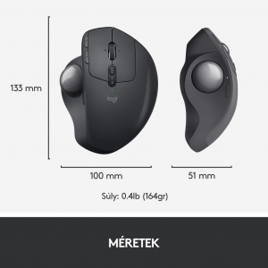 Logitech MX ERGO vezeték nélküli hanyattegér fekete (910-005179)